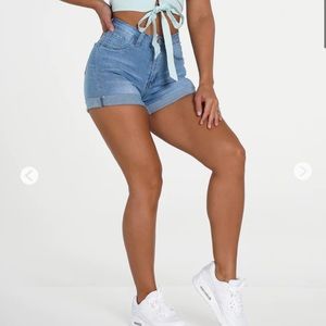 NVGTN Jean shorts. Sold out online. New with tags. Never worn. Size S